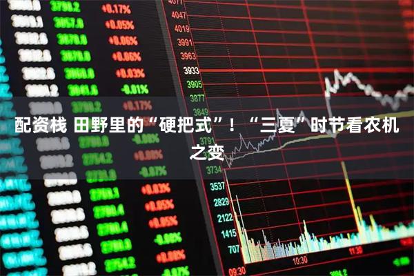 配资栈 田野里的“硬把式”！“三夏”时节看农机之变