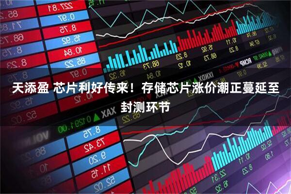 天添盈 芯片利好传来！存储芯片涨价潮正蔓延至封测环节