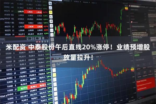 米配资 中泰股份午后直线20%涨停！业绩预增股放量拉升！